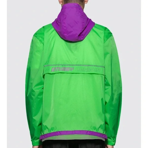 π₯π₯STUSSY - HONEY COMB HOODED WINDBREAKER JACKETπ₯π₯ - Picture 9 of 10